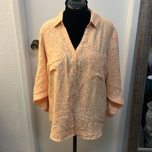 Paisley Peach Portofino button up shirt
